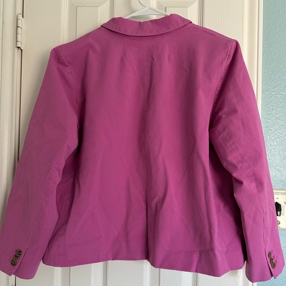 J.Crew 20 Pink Two-Button Preppy Office Siren Blazer Boardroom Chic Academia - Picture 3 of 8